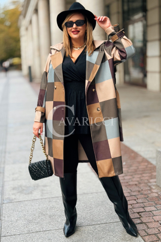 ALESSANDRA Übergrößen-Mantel: Elegant & Stilvoll in Grün