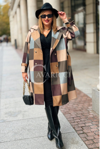 ALESSANDRA Übergrößen-Mantel: Elegant & Stilvoll in Grün