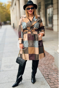 ALESSANDRA Übergrößen-Mantel: Elegant & Stilvoll in Grün