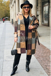 ALESSANDRA Übergrößen-Mantel: Elegant & Stilvoll in Grün