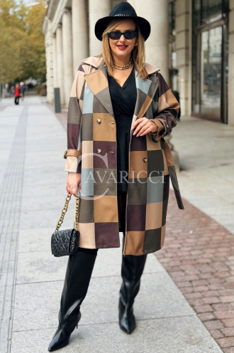 ALESSANDRA Übergrößen-Mantel: Elegant & Stilvoll in Grün