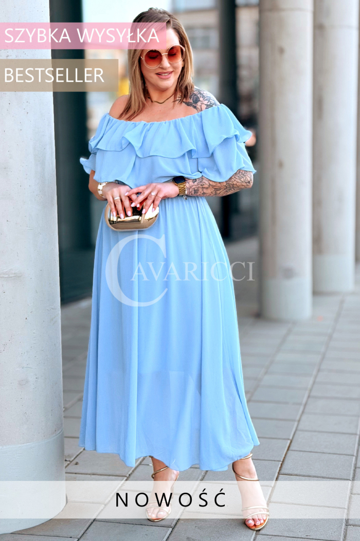 Kleid in Hellblau – Große Größen | Cavaricci.de