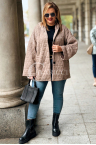 ANASTASSIA Damen-Jacke in Übergröße Gesteppt Mit Kapuze und Taschen in der Farbe Fango