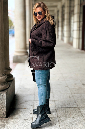 ANASTASSIA Damen-Steppjacke mit Kapuze – Übergröße