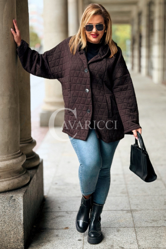 ANASTASSIA Damen-Steppjacke mit Kapuze – Übergröße