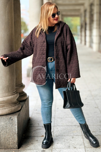 ANASTASSIA Damen-Steppjacke mit Kapuze – Übergröße