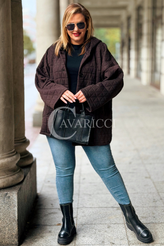 ANASTASSIA Damen-Steppjacke mit Kapuze – Übergröße