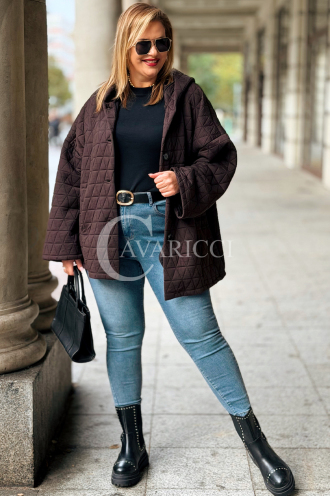 ANASTASSIA Damen-Steppjacke mit Kapuze – Übergröße