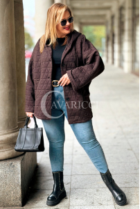 ANASTASSIA Damen-Steppjacke mit Kapuze – Übergröße