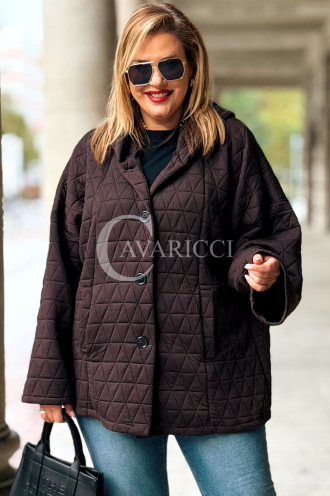 ANASTASSIA Damen-Steppjacke mit Kapuze – Übergröße