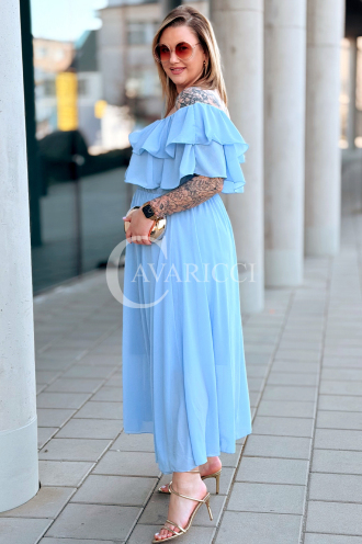 Kleid in Hellblau – Große Größen | Cavaricci.de