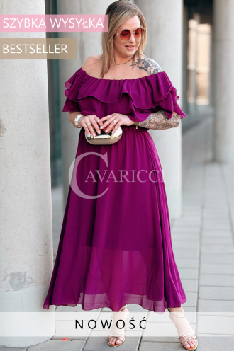 Kleid in Purpur – Große Größen | Cavaricci.de