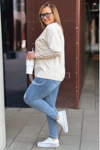 BENEDETTA Pullover in Beige – Große Größen | Cavaricci.de