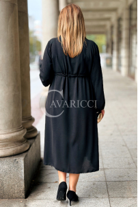 Elegantes Maxi-Kleid in Übergröße mit Taillenbindung