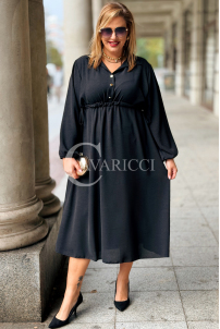 Elegantes Maxi-Kleid in Übergröße mit Taillenbindung