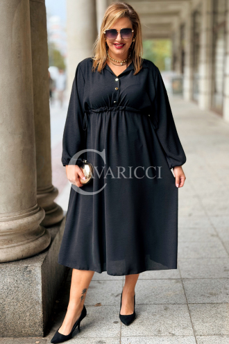Elegantes Maxi-Kleid in Übergröße mit Taillenbindung