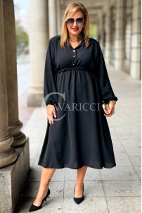 Elegantes Maxi-Kleid in Übergröße mit Taillenbindung