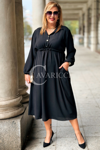Elegantes Maxi-Kleid in Übergröße mit Taillenbindung