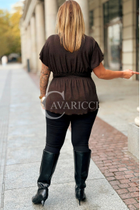 Elegante Glitzer-Bluse DOMINIQUE in Großen Größen