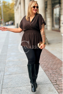 Elegante Glitzer-Bluse DOMINIQUE in Großen Größen