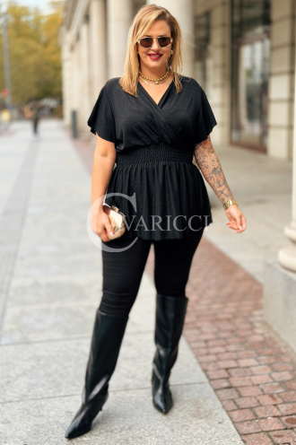 DOMINIQUE Glänzende Damen-Bluse in Übergröße | Elegant