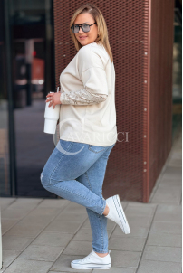 BENEDETTA Pullover in Beige – Große Größen | Cavaricci.de