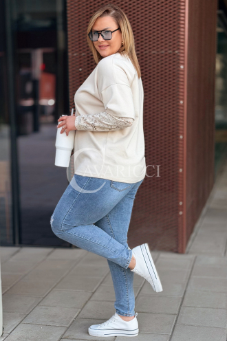 BENEDETTA Pullover in Beige – Große Größen | Cavaricci.de