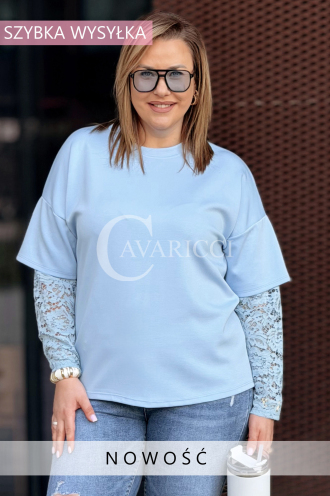 BENEDETTA Pullover in Hellblau – Große Größen | Cavaricci.de