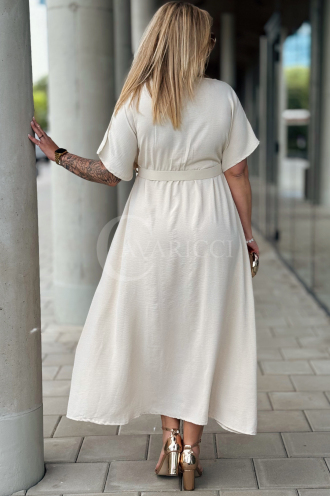 AMANDA Kleid in Beige – Große Größen | Cavaricci.de