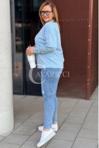 BENEDETTA Pullover in Hellblau – Große Größen | Cavaricci.de