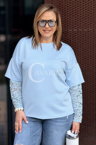 BENEDETTA Pullover in Hellblau – Große Größen | Cavaricci.de