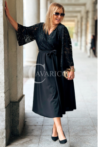 LILIANA Langes Spitzenkleid in Übergröße – Elegant & Feminin