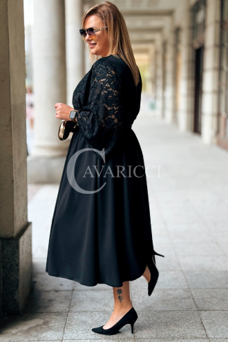 LILIANA Langes Spitzenkleid in Übergröße – Elegant & Feminin
