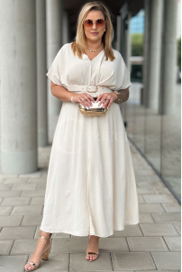 AMANDA Kleid in Beige – Große Größen | Cavaricci.de