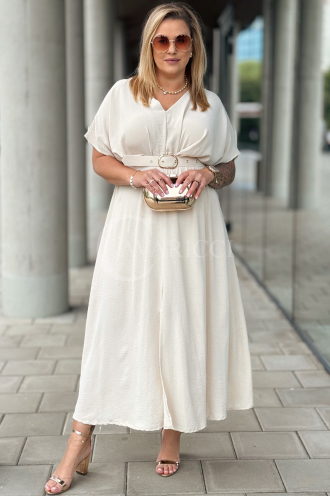 AMANDA Kleid in Beige – Große Größen | Cavaricci.de