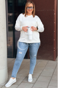 BENEDETTA Pullover in Creme – Große Größen | Cavaricci.de