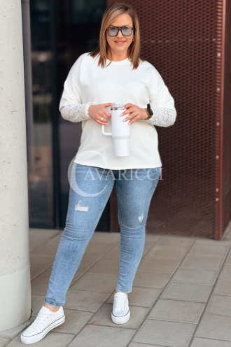 BENEDETTA Pullover in Creme – Große Größen | Cavaricci.de