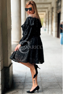 Glänzendes Pailletten-Abendkleid Plus Size Off-Shoulder