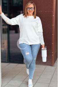 BENEDETTA Pullover in Creme – Große Größen | Cavaricci.de