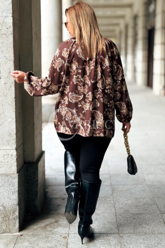 MIRANDA Elegante Übergröße-Bluse mit Paisley-Muster
