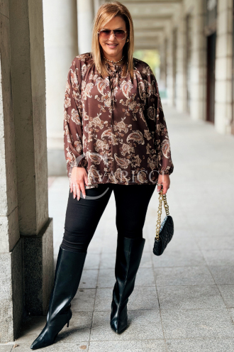 MIRANDA Elegante Übergröße-Bluse mit Paisley-Muster