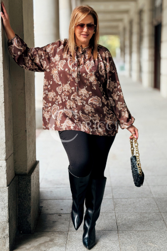 MIRANDA Elegante Übergröße-Bluse mit Paisley-Muster