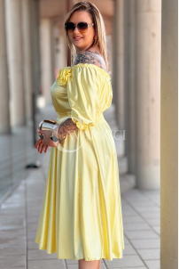 SENNA Kleid in Gelb – Große Größen | Cavaricci.de