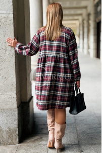 Kariertes Hemdkleid in Übergröße – Stilvoll & Bequem