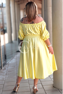 SENNA Kleid in Gelb – Große Größen | Cavaricci.de