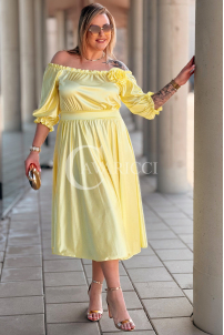 SENNA Kleid in Gelb – Große Größen | Cavaricci.de