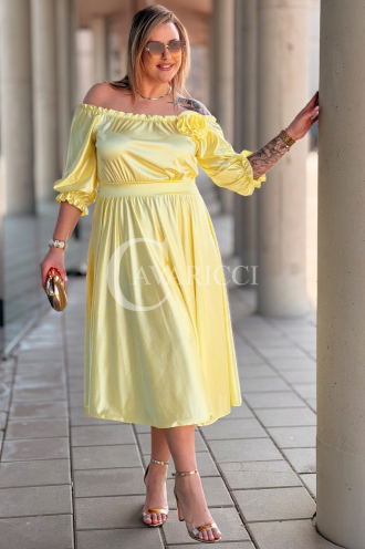 SENNA Kleid in Gelb – Große Größen | Cavaricci.de