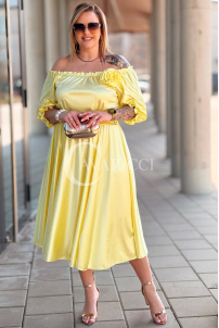 SENNA Kleid in Gelb – Große Größen | Cavaricci.de