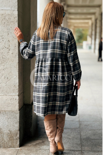NOELE Kariertes Hemdkleid Plus Size – Elegant & Bequem