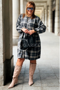 NOELE Kariertes Hemdkleid Plus Size – Elegant & Bequem